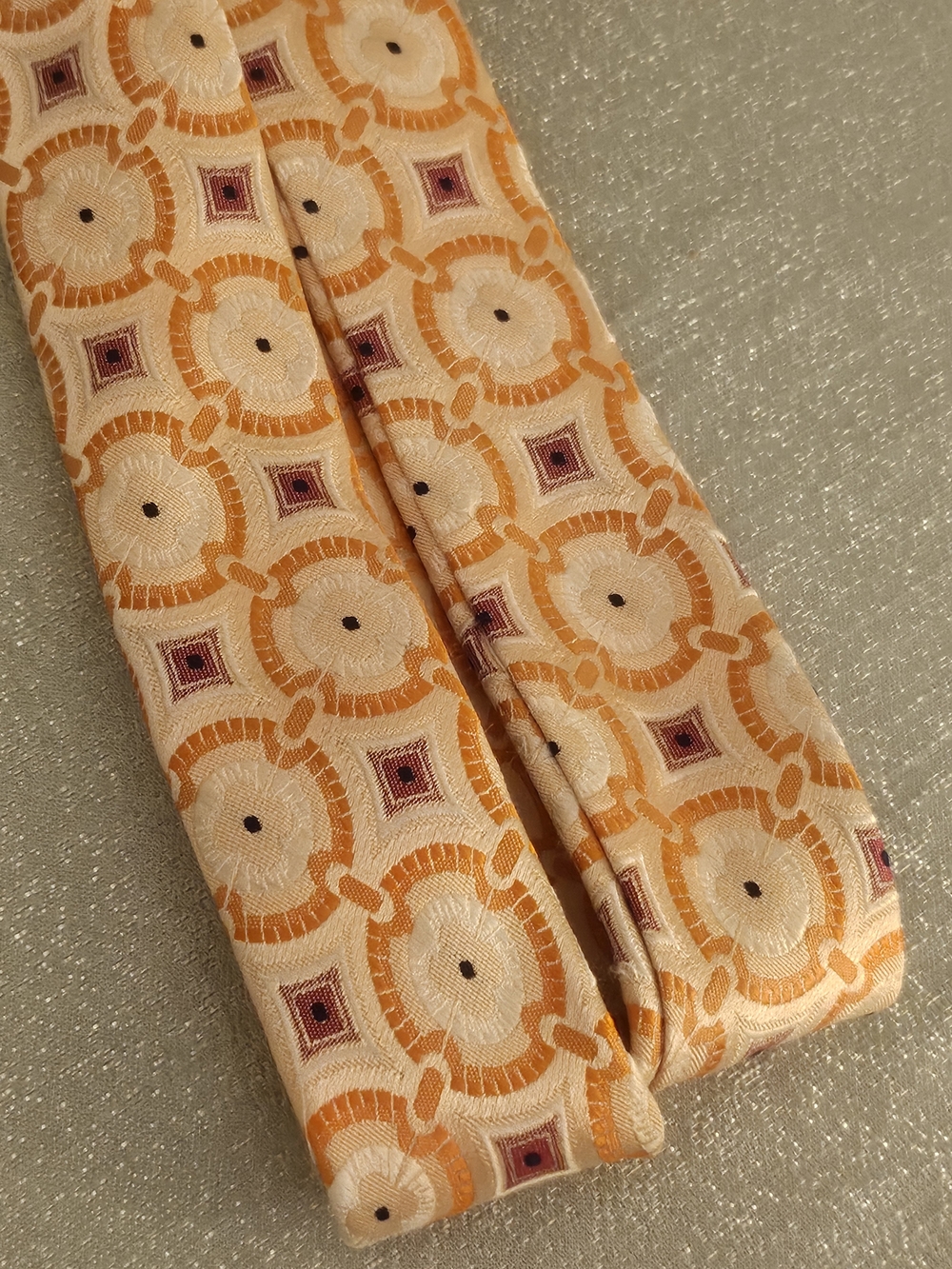 J. Crew Orange and Purple Geometric Fabric Belt - Picture 15 of 15